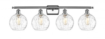 Athens Water Glass - 4 Light - 38 inch - Polished Chrome - Bath Vanity Light (3442|516-4W-PC-G1215-8-LED)