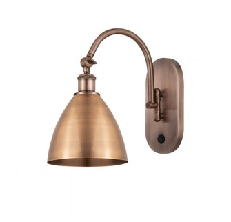 Bristol - 1 Light - 8 inch - Antique Copper - Adjustable Swing Arm (3442|518-1W-AC-MBD-75-AC-LED)
