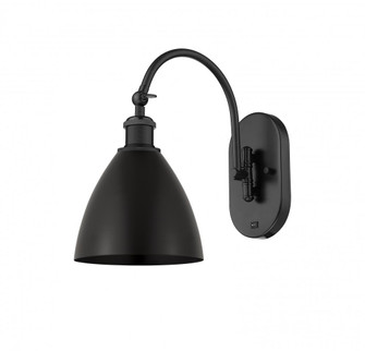 Bristol - 1 Light - 8 inch - Matte Black - Adjustable Swing Arm (3442|518-1W-BK-MBD-75-BK-LED)