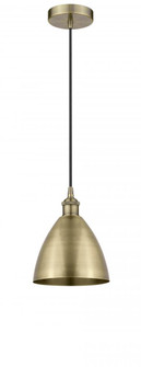 Bristol - 1 Light - 8 inch - Antique Brass - Cord hung - Mini Pendant (3442|616-1P-AB-MBD-75-AB-LED)