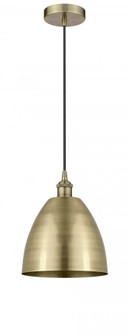 Bristol - 1 Light - 9 inch - Antique Brass - Cord hung - Mini Pendant (3442|616-1P-AB-MBD-9-AB)