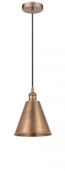 Berkshire - 1 Light - 8 inch - Antique Copper - Cord hung - Mini Pendant (3442|616-1P-AC-MBC-8-AC-LED)