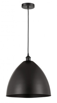 Bristol - 1 Light - 16 inch - Matte Black - Cord hung - Mini Pendant (3442|616-1P-BK-MBD-16-BK-LED)