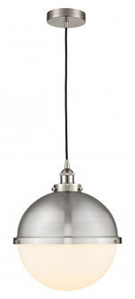 Hampden - 1 Light - 13 inch - Brushed Satin Nickel - Cord hung - Pendant (3442|616-1PH-SN-HFS-121-SN)