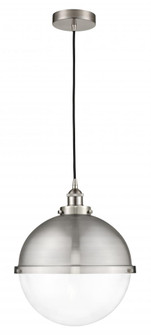 Hampden - 1 Light - 13 inch - Brushed Satin Nickel - Cord hung - Pendant (3442|616-1PH-SN-HFS-122-SN-LED)