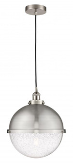Hampden - 1 Light - 13 inch - Brushed Satin Nickel - Cord hung - Pendant (3442|616-1PH-SN-HFS-124-SN-LED)