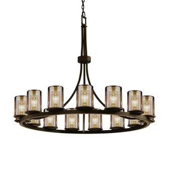 Dakota 15-Light 1-Tier Ring Chandelier (254|FSN-8715-10-MROR-DBRZ)