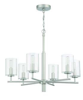 Hailie 6 Light Chandelier in Satin Nickel (20|55626-SN)