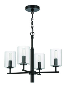 Hailie 4 Light Chandelier in Flat Black (20|55624-FB)