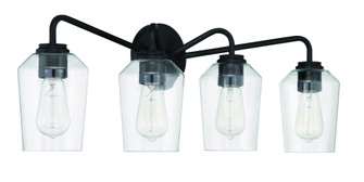 Shayna 4 Light Vanity in Flat Black (20|56104-FB)