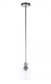 Romero 1 Light Mini Pendant in Brushed Polished Nickel (20|56491-BNK)