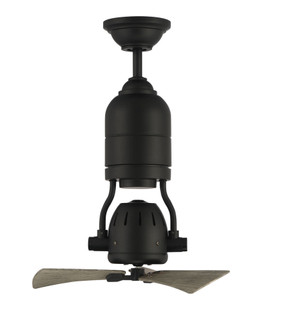 Bellows Uno 18'' 3-Blade Indoor/Outdoor (Damp) Ceiling Fan in Flat Black w/ Grey Cedar Blades; No (20|BW318FB3)