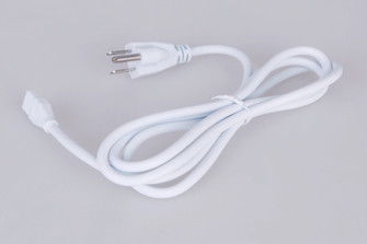 5' Under Cabinet Light Cord and Plug in White (20|CUC10-PG5-W)