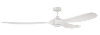 Envy 84'' 3-Blade Indoor/Outdoor (Damp) Ceiling Fan in White w/ White Blades; Light Kit Included  (20|EVY84W3)