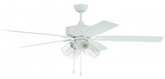 Outdoor Super Pro 104 60'' 5-Blade Indoor/Outdoor (Wet) Ceiling Fan in White w/ Flat Black Blades (20|OS104W5)