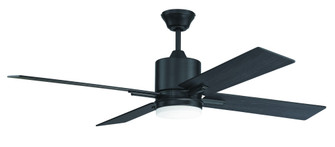 Teana 52'' 4-Blade Ceiling Fan in Flat Black w/ Flat Black/Greywood Blades; Light Kit Included (o (20|TEA52FB4)