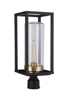 Neo 1 Light Outdoor Post Lantern in Midnight/Satin Brass (20|ZA4825-MNSB)