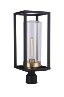 Neo 1 Light Outdoor Post Lantern in Midnight/Satin Brass (20|ZA4825-MNSB)