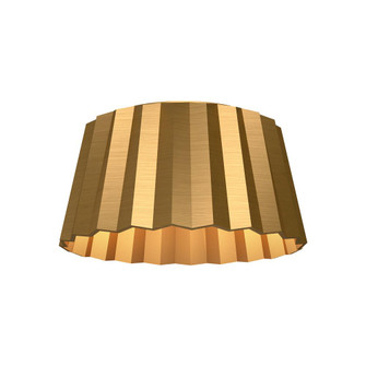 Plisse 14-in Aged Gold 2 Lights Flush Mount (7713|FM528514AG)