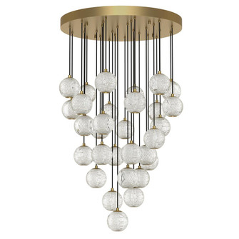Marni 30 Head Natural Brass LED Multi Pendant (7713|MP321230NB)