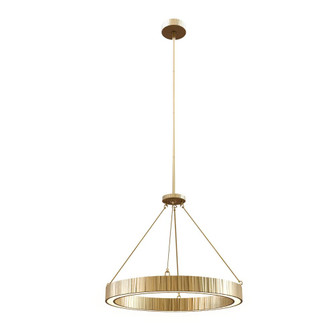 Kensington 30-in Vintage Brass LED Pendant (7713|PD361230VB)