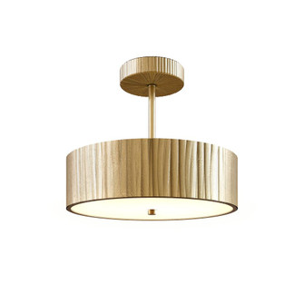 Kensington 12-in Vintage Brass LED Semi Flush Mount (7713|SF361212VB)