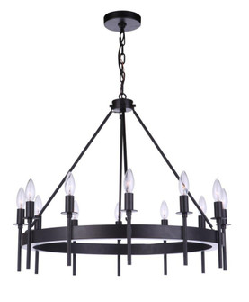 Larrson 12 Light Chandelier in Flat Black (20|54312-FB)