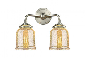 Bell - 2 Light - 13 inch - Brushed Satin Nickel - Bath Vanity Light (3442|284-2W-SN-G58-LED)