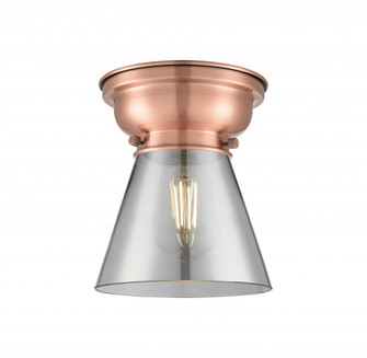 Cone - 1 Light - 6 inch - Antique Copper - Flush Mount (3442|623-1F-AC-G63-LED)
