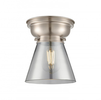 Cone - 1 Light - 6 inch - Brushed Satin Nickel - Flush Mount (3442|623-1F-SN-G63)