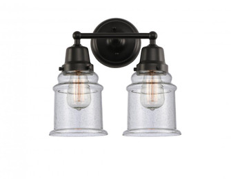 Canton - 2 Light - 14 inch - Matte Black - Bath Vanity Light (3442|623-2W-BK-G184)