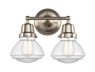 Olean - 2 Light - 15 inch - Brushed Satin Nickel - Bath Vanity Light (3442|623-2W-SN-G322)