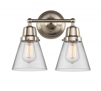 Cone - 2 Light - 14 inch - Brushed Satin Nickel - Bath Vanity Light (3442|623-2W-SN-G62)