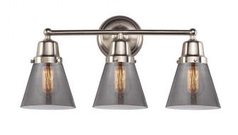 Cone - 3 Light - 22 inch - Brushed Satin Nickel - Bath Vanity Light (3442|623-3W-SN-G63)