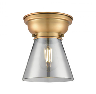 Cone - 1 Light - 6 inch - Brushed Brass - Flush Mount (3442|623-1F-BB-G63-LED)