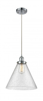 Cone - 1 Light - 12 inch - Polished Chrome - Cord hung - Mini Pendant (3442|916-1P-PC-G44-L)