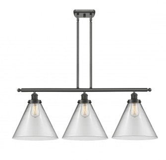 Cone - 3 Light - 36 inch - Oil Rubbed Bronze - Stem Hung - Island Light (3442|916-3I-OB-G42-L-LED)