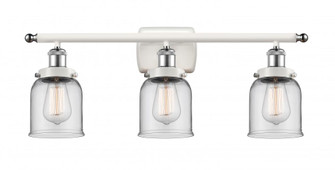 Bell - 3 Light - 26 inch - White Polished Chrome - Bath Vanity Light (3442|916-3W-WPC-G52-LED)