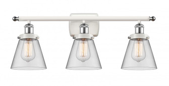 Cone - 3 Light - 26 inch - White Polished Chrome - Bath Vanity Light (3442|916-3W-WPC-G62)