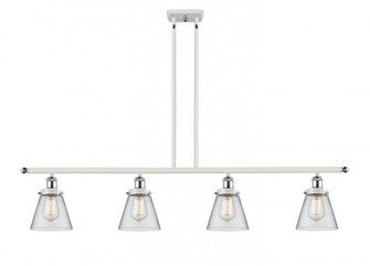 Cone - 4 Light - 48 inch - White Polished Chrome - Stem Hung - Island Light (3442|916-4I-WPC-G62-LED)