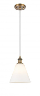 Berkshire - 1 Light - 8 inch - Brushed Brass - Cord hung - Mini Pendant (3442|516-1P-BB-GBC-81)