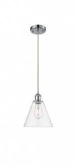 Berkshire - 1 Light - 8 inch - Polished Chrome - Cord hung - Mini Pendant (3442|516-1P-PC-GBC-82-LED)