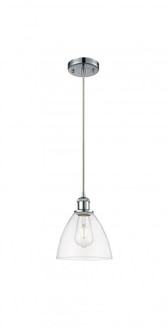 Bristol - 1 Light - 8 inch - Polished Chrome - Cord hung - Mini Pendant (3442|516-1P-PC-GBD-752-LED)