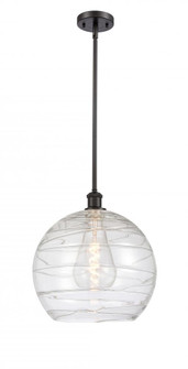 Athens Deco Swirl - 1 Light - 14 inch - Oil Rubbed Bronze - Pendant (3442|516-1S-OB-G1213-14)