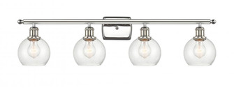 Athens - 4 Light - 36 inch - Polished Nickel - Bath Vanity Light (3442|516-4W-PN-G124-6-LED)