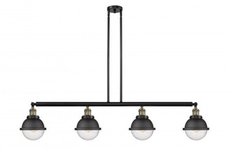 Hampden - 4 Light - 52 inch - Black Antique Brass - Stem Hung - Island Light (3442|214-BAB-HFS-64-BK)