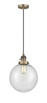 Beacon - 1 Light - 10 inch - Brushed Brass - Cord hung - Mini Pendant (3442|201CSW-BB-G204-10-LED)