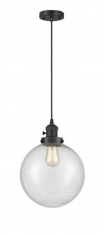 Beacon - 1 Light - 10 inch - Matte Black - Cord hung - Mini Pendant (3442|201CSW-BK-G204-10-LED)