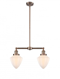 Bullet - 2 Light - 24 inch - Antique Copper - Stem Hung - Adjustable Island Light (3442|209-AC-G661-7)