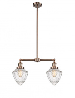 Bullet - 2 Light - 24 inch - Antique Copper - Stem Hung - Adjustable Island Light (3442|209-AC-G664-7-LED)
